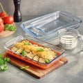 Set De 4 Fuentes De Horno Rectangulares - Transparente