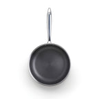 Juego de 3 sartenes Triply - 20/24/28 CM - Revestimiento de nido de abeja antiadherente - Cerámica Multinox Pro - Plata