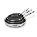 Set De 3 Poêles Triply Revêtement Nid D'Abeille Anti-Adhésif - Multinox Pro Ceramic - Argenté