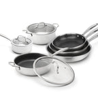 Batterie De Cuisine Triply 9 Pièces - Multinox Pro Ceramic - Argenté