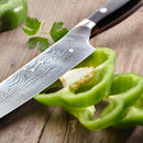 Set De 3 Couteaux Damassés - Brun Foncé