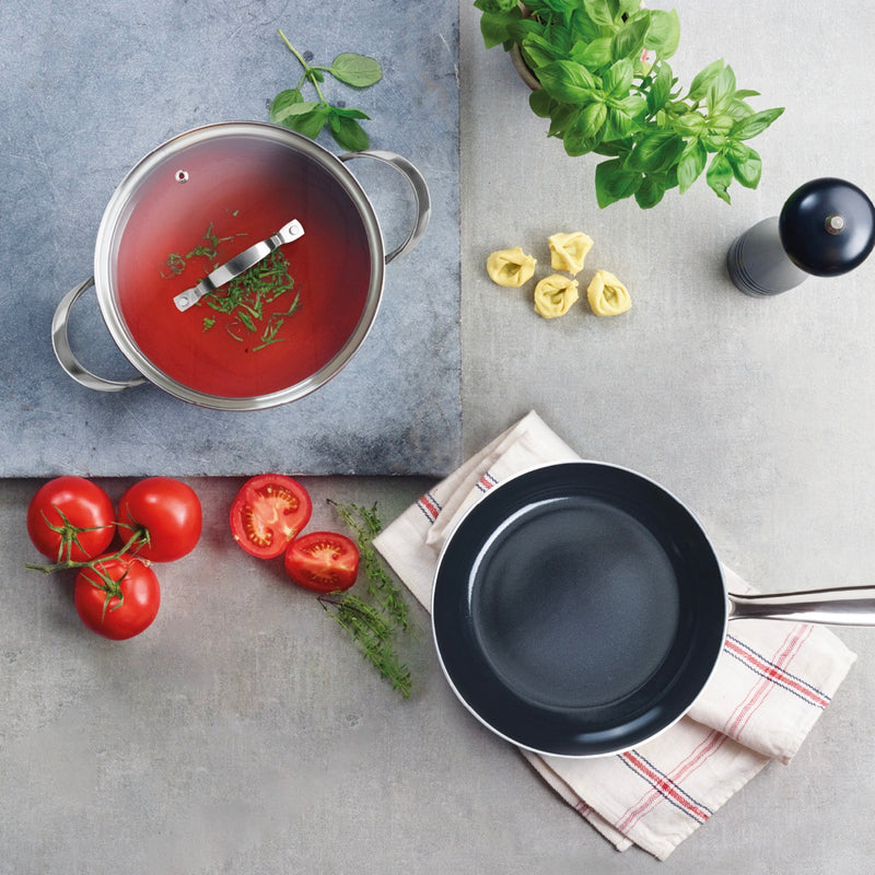 Set De 3 Poêles Anti-Adhésives - Qulinox Pro Ceramic - Argenté