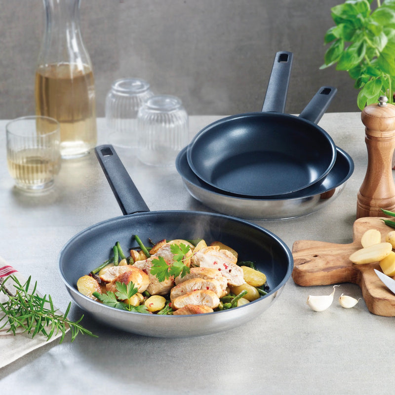 Poêle Anti-Adhésives - Qulinox Ceramic - Argenté - 3 Tailles