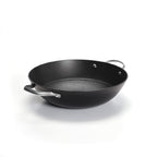 Cast Iron Wok with Honeycomb with Lid - 30 cm - Black