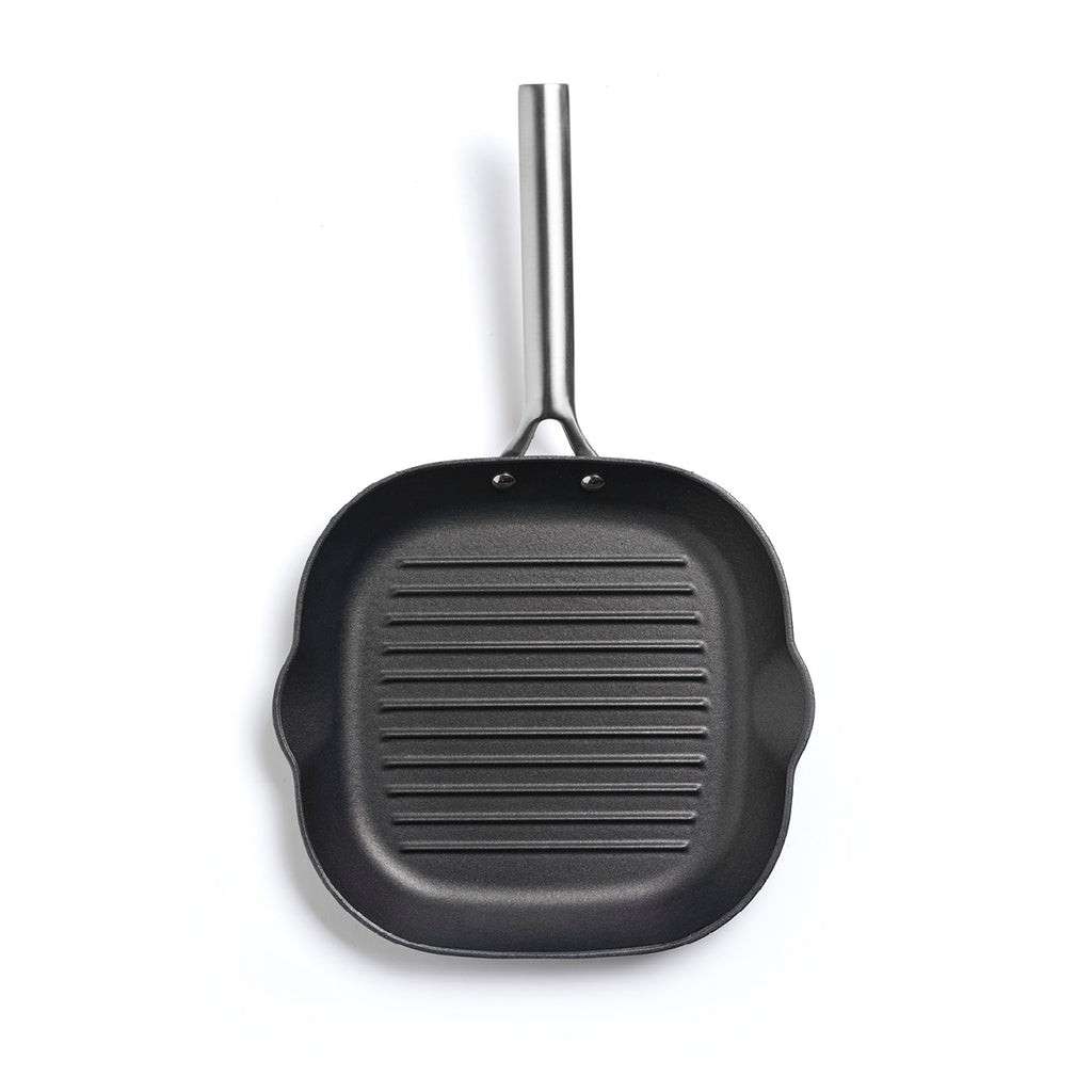 Poêle Gril En Fonte - 28 Cm - Noir