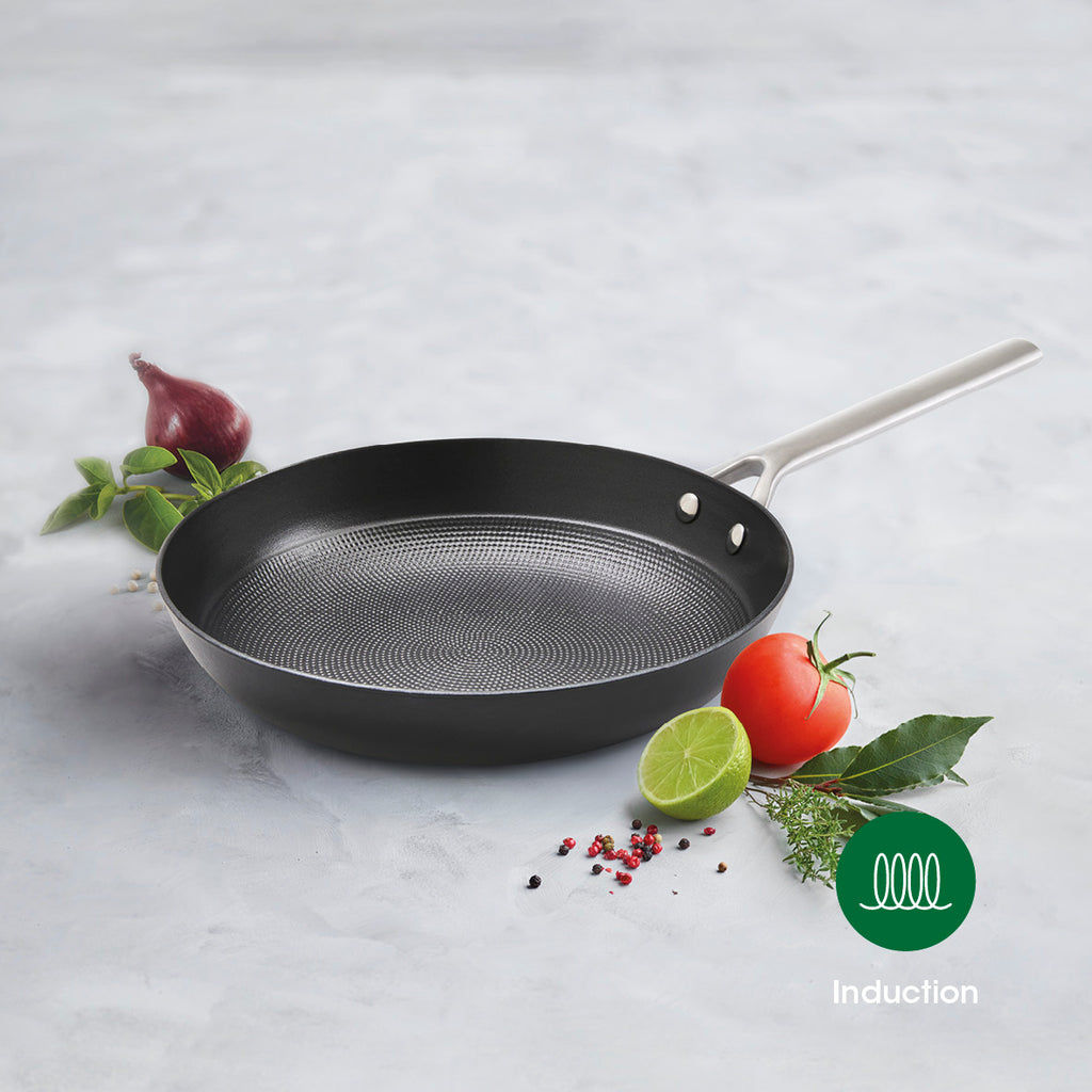 Set De 3 Poêles En Fonte Avec Nid D'Abeille - 20 + 24 + 28 Cm - Noir