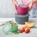 Set De 4 Boîtes De Conservation Avec Couvercle - Gris Anthracite