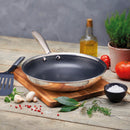 Poêle Triply - 24CM - Revêtement Nid D'Abeille Anti-Adhésif - Argenté