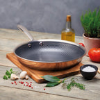 Triply Frying Pan - 28 CM - Non-Stick Honeycomb Coating - Silver