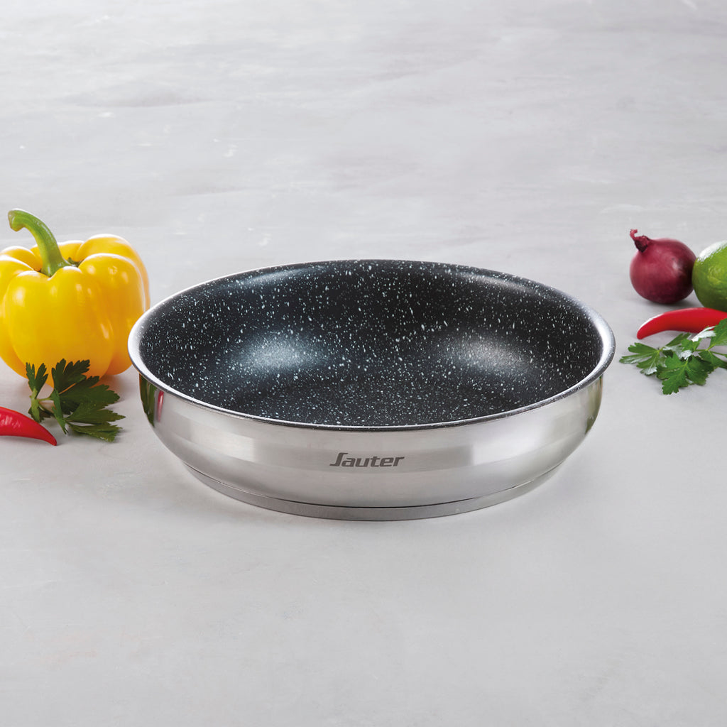 Poêle Amo Ceramic En Acier Inoxydable Anti-Adhésif - Argenté