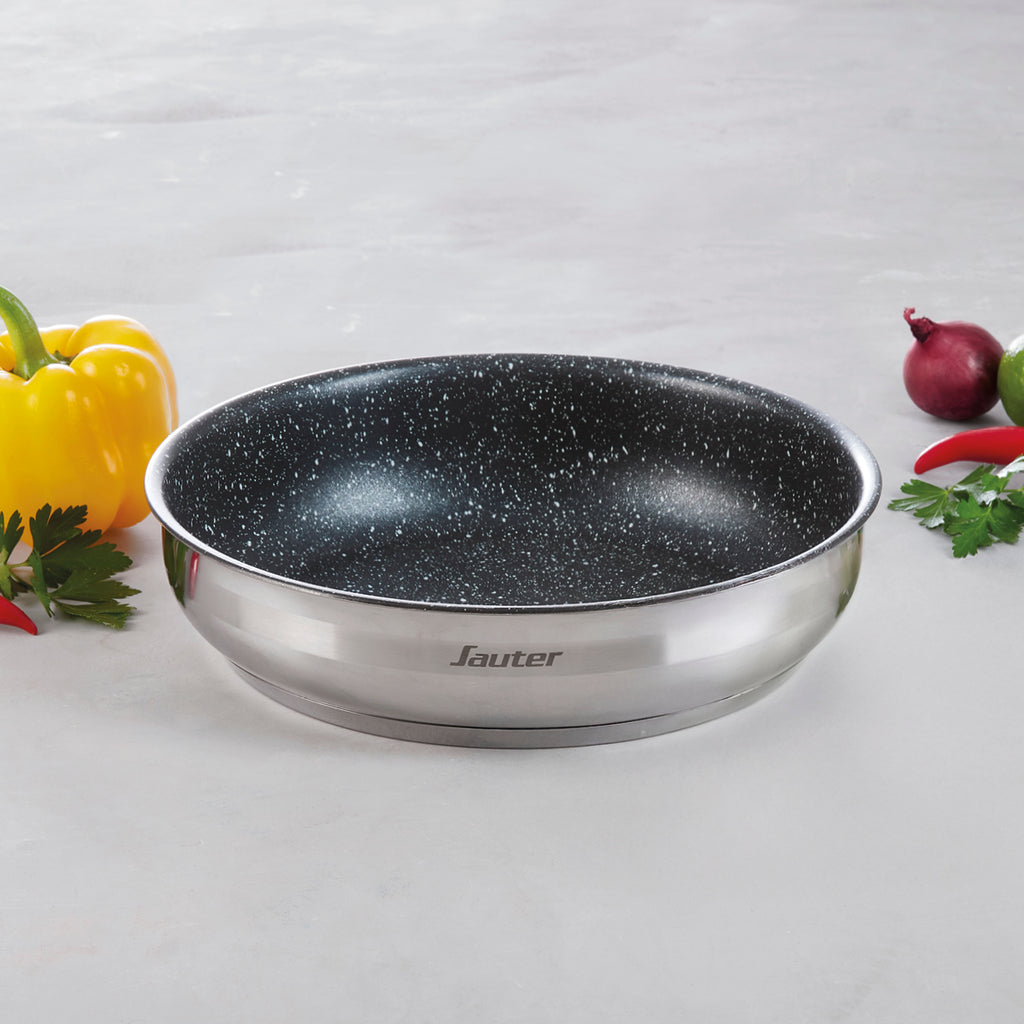 Poêle Amo Ceramic En Acier Inoxydable Anti-Adhésif - Argenté