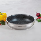 Poêle Amo Ceramic En Acier Inoxydable Anti-Adhésif - Argenté