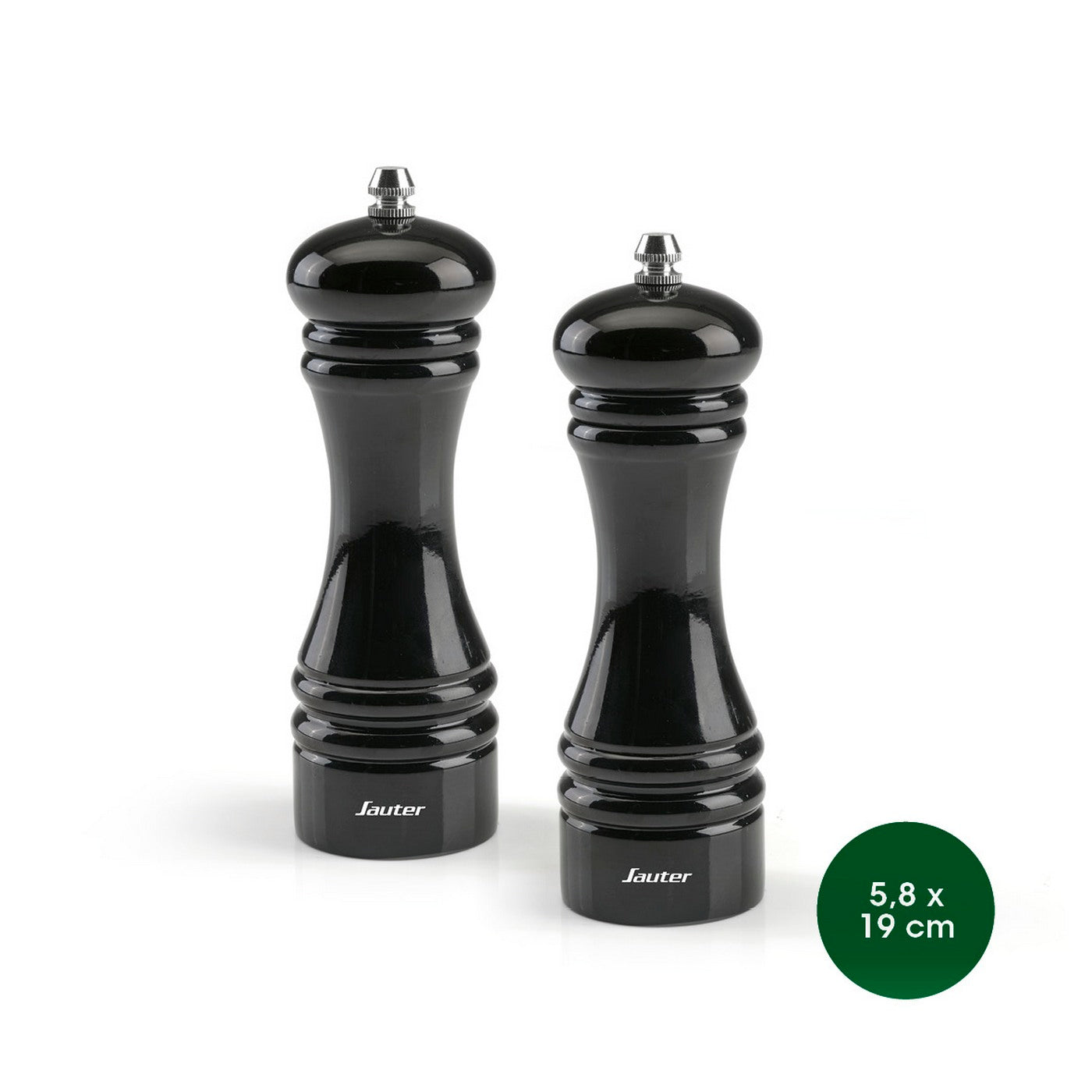 Juego de 2 molinillos de pimienta manuales - Negro