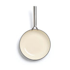 Set De 3 Sartenes De Hierro Fundido Esmaltado Con Mango De Inox - Gris Oscuro/Crema + Set De 3 Separadores De Sartén - Oscuro/Crema + Negro