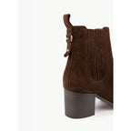 Bottines Cécilia - Cuir Velours - Café