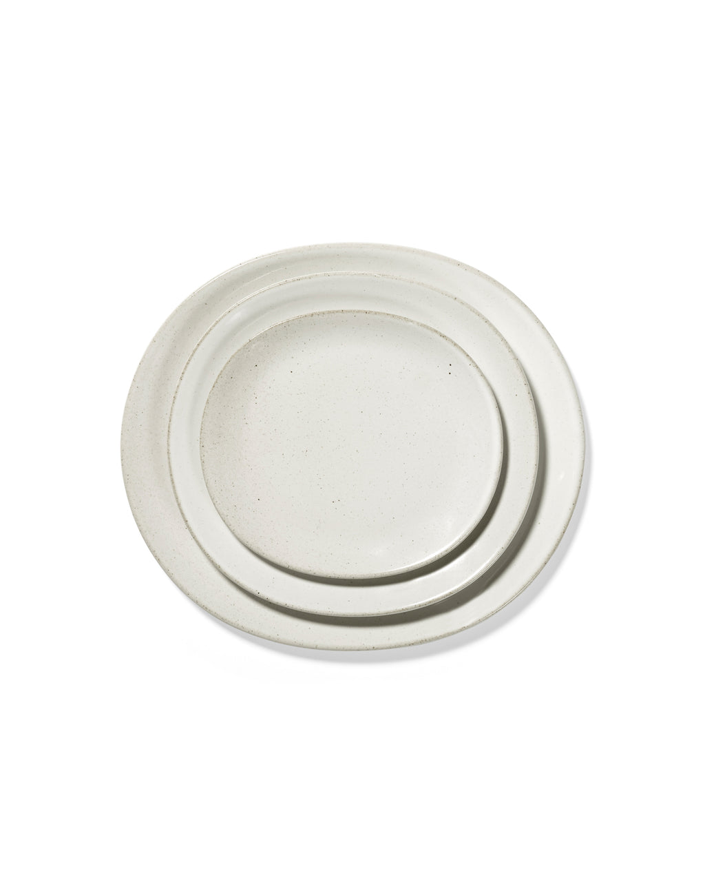 Out Of Lines - Lot De 2 Assiettes - S - Grès - Blanc Cassé