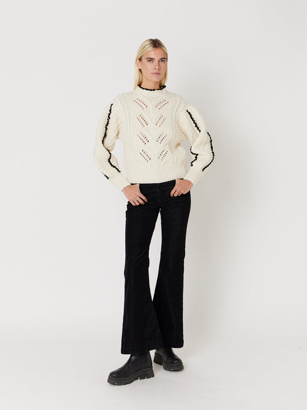 High Neck Sweater - Beige