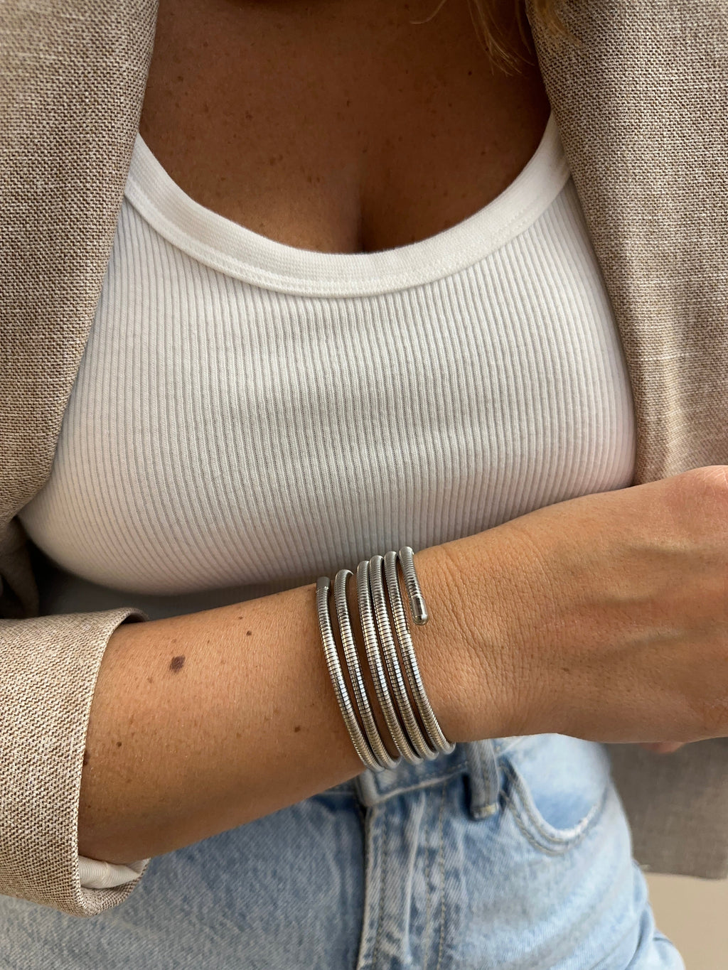 Bracelet Allone - Bracelet Multitours - Doré Ou Argent