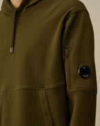 CP Company - Diagonal Fleece Lens Hoodie – Ivy Green