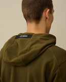 Sweat à Capuche Diagonal Fleece Lens – C.P. Company – Vert Lierre