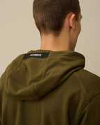 CP Company - Diagonal Fleece Lens Hoodie – Ivy Green