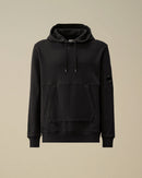 Sweat à Capuche Diagonal Fleece Lens – C.P. Company – Noir