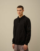 Sweat à Capuche Diagonal Fleece Lens – C.P. Company – Noir