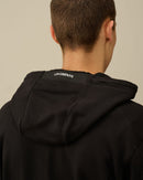 Sweat à Capuche Diagonal Fleece Lens – C.P. Company – Noir