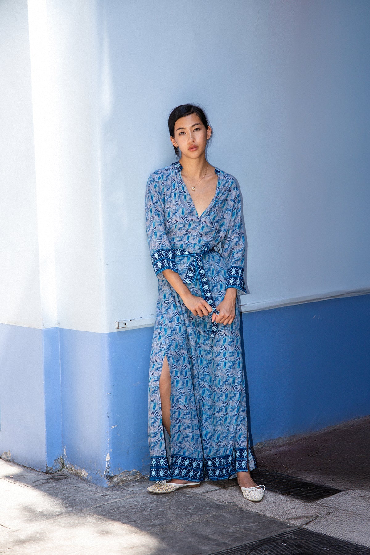 Vestido Valina - Azulejo Azul