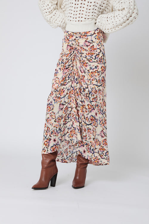 Jupe Imprimérime Fronce Devant - Print Frida