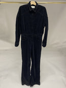 Plain Denim Jumpsuit - Black