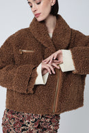 Manteau Large Zip Incline - Camel