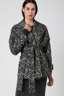 Manteau Ceinture A La Taille - Noir