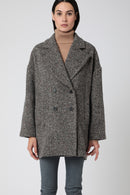 Manteau Mi Longue En Laine - Gris