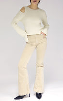 Jean Flare Velours - Beige