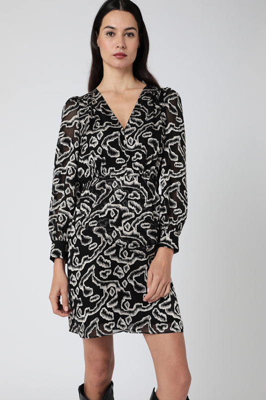 Robe Courte Imprimé - Devore Zebre