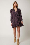 Berenice - Short Printed Dress with Ruffle Skirt - Bilbao