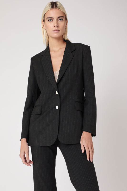 Veste Tailleur En Laine - Noir