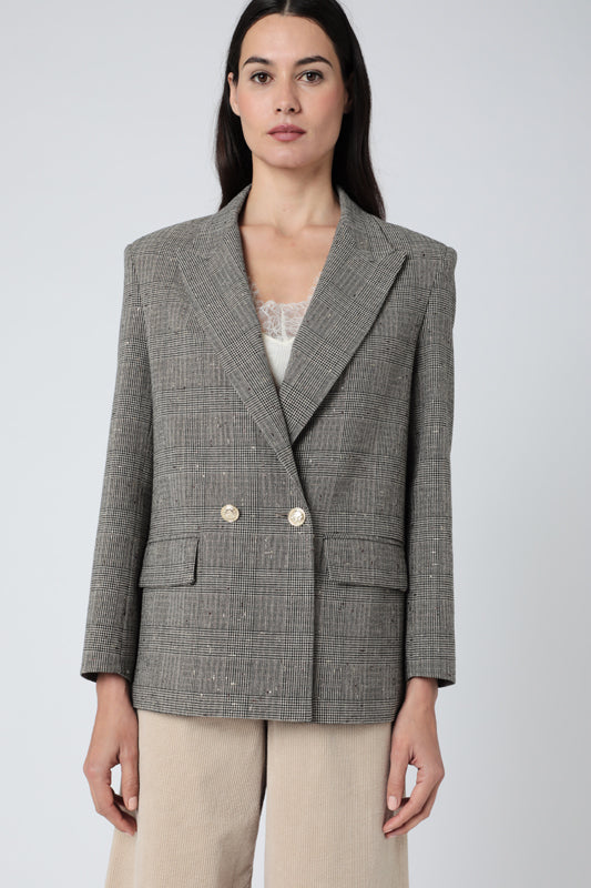 Berenice - Chaqueta Denim con Cinturón - Gris Denim