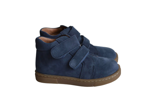 Chaussures Garçon Souples Scratch Achille - Nubuck Bleu Navy - Garçon