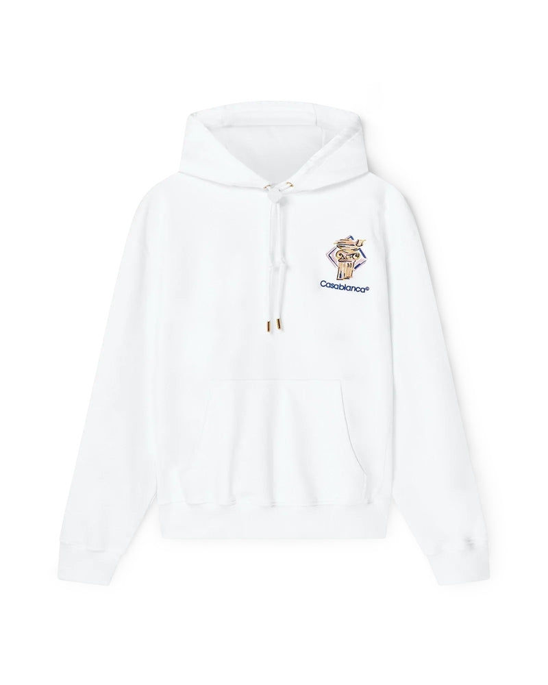 Hoodie Diamond Column - Blanc