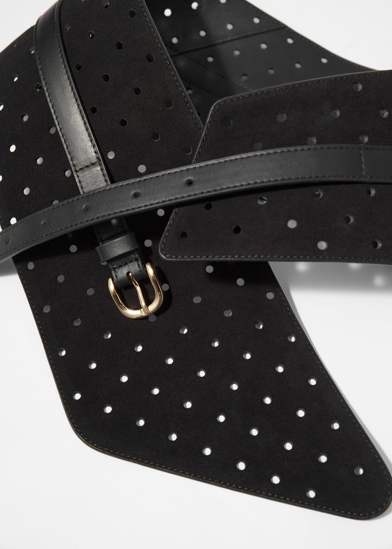 Belt P Peyton Perforated - Black - Women