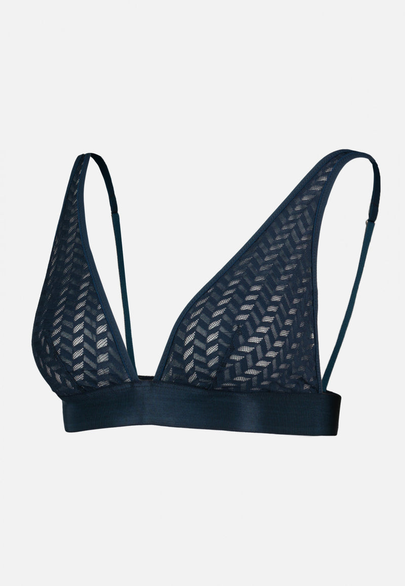 Agathe Marine - Soutien-Gorge Sans Armature En Dentelle