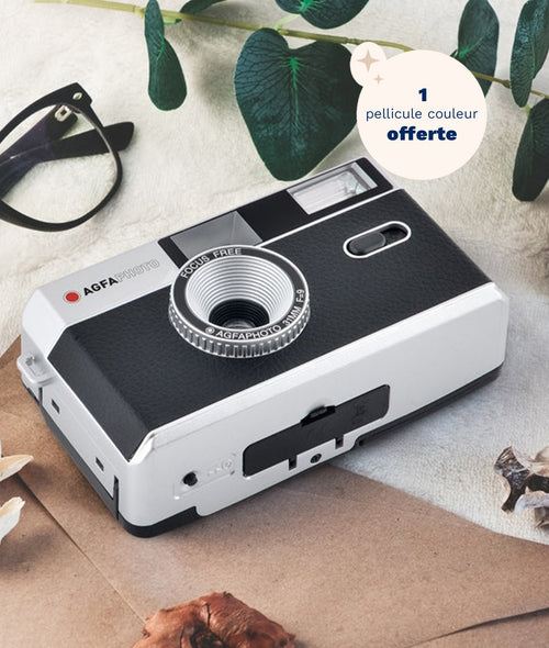 Appareil Argentique 35mm - Noir - 1 Pellicule Couleur Offerte - Agfaphoto