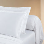 Funda De Almohada Cilíndrica Satén De Algodón - Liso 1 Baratta Blanco 01