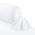 Funda De Almohada Cilíndrica Satén De Algodón - Liso 1 Baratta Blanco 01