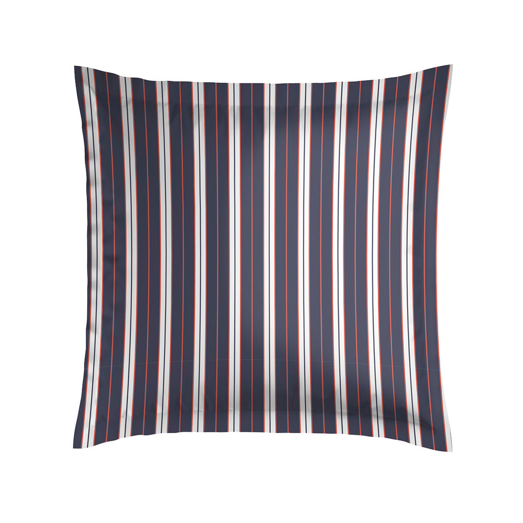 Federa In Raso Di Cotone - Ligne Atlantique Blu / Bianco