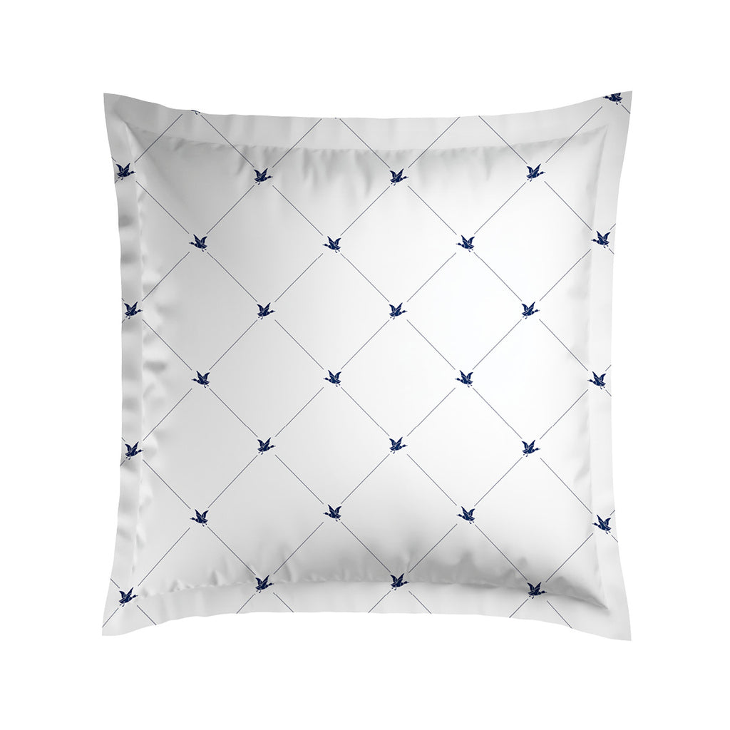 Federa In Raso Di Cotone - Ligne Atlantique Blu / Bianco