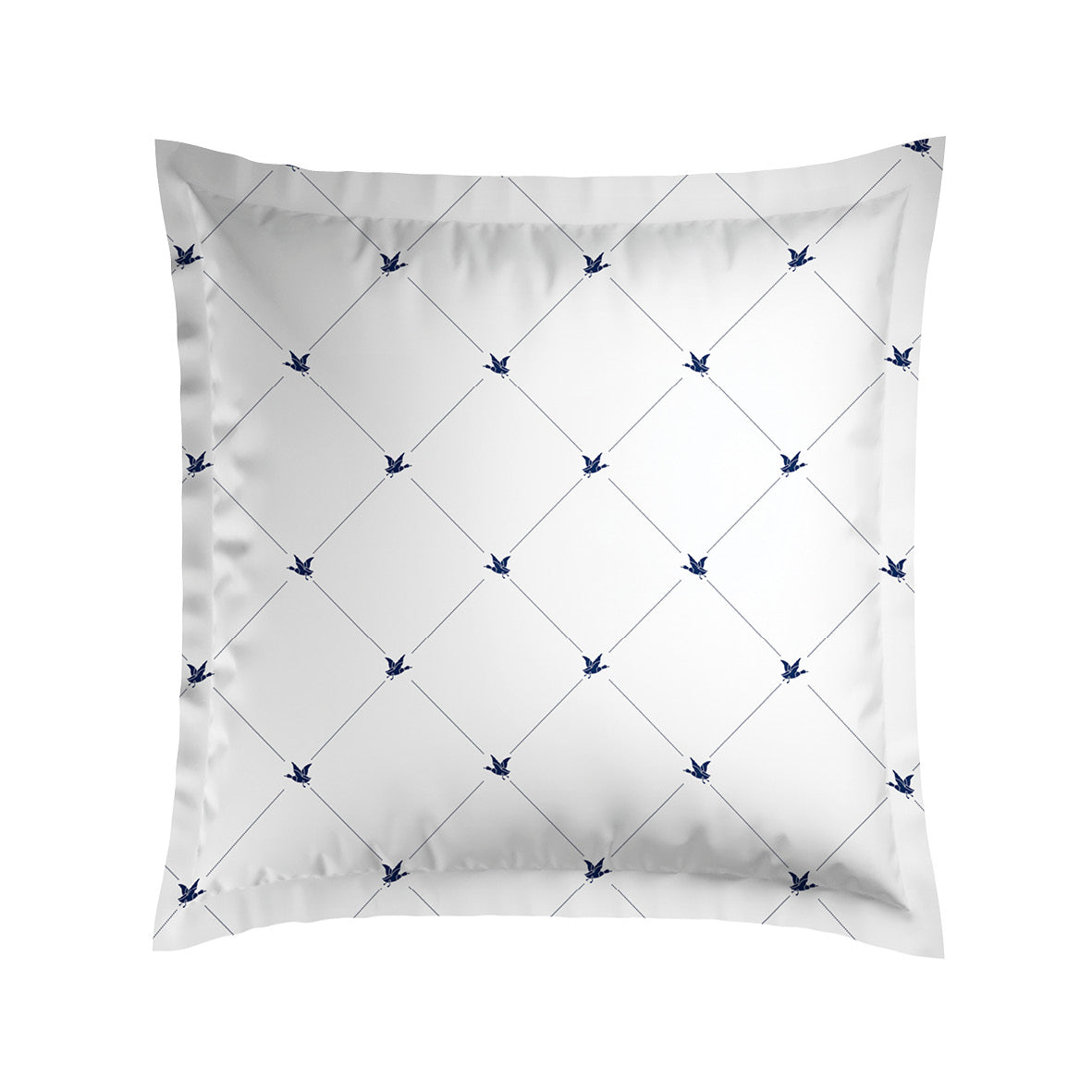 Federa In Raso Di Cotone - Ligne Atlantique Blu / Bianco