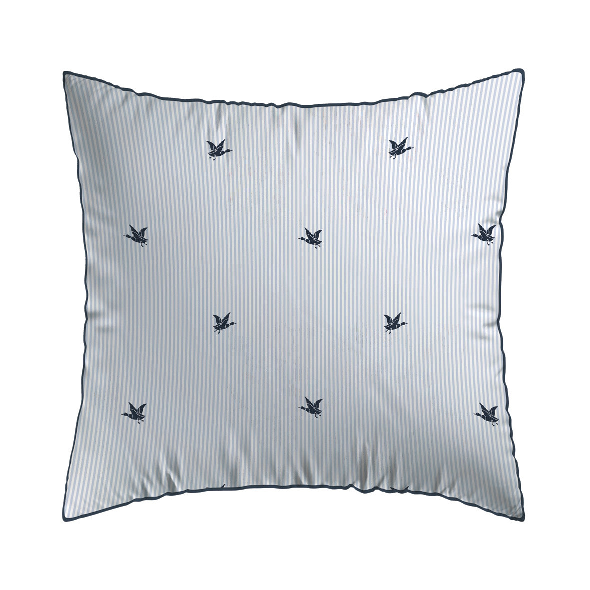 Cotton Satin Pillowcase - Canards Rayés Blue